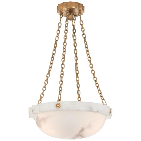 Visual Comfort Fluted Band 18" Alabaster Pendant by E.F. Chapman Alabaster