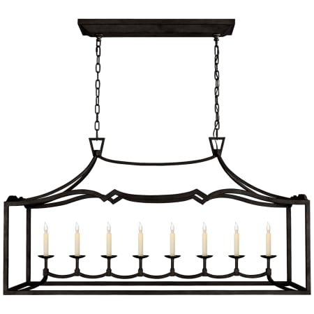 Visual Comfort Fancy Darlana 52" Large Linear Chandelier by E.F. Chapman Aged Iron