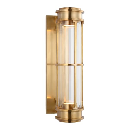Visual Comfort Gracie 19" Linear LED Sconce with Clear Glass by Chapman & Myers Antique Burnished Brass / Clear Glass