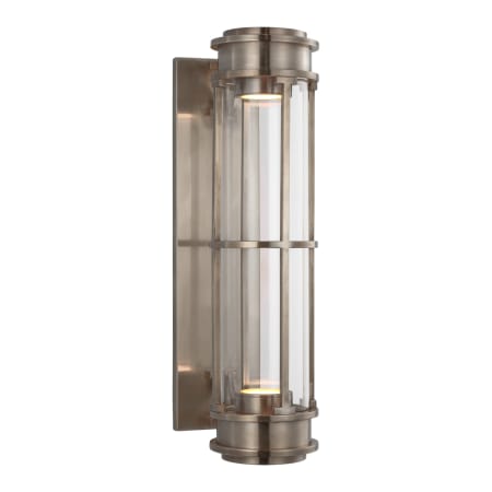 Visual Comfort Gracie 19" Linear LED Sconce with Clear Glass by Chapman & Myers Antique Nickel / Clear Glass