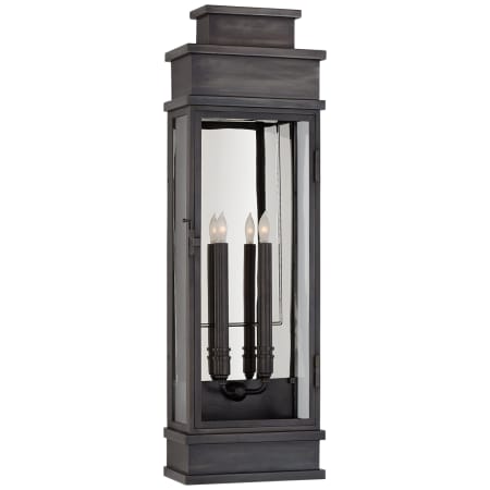 Visual Comfort Linear 29" Large Wall Lantern with Clear Glass by E.F. Chapman Bronze