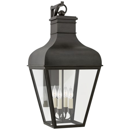 Visual Comfort Fremont 36" Large Bracketed Wall Lantern in French Rust with Clear Glass by Chapman & Myers French Rust