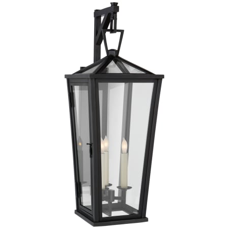 Visual Comfort Darlana 27" Medium Tall Bracketed Wall Lantern in Bronze with Clear Glass by E. F. Chapman Bronze