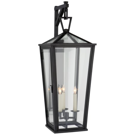 Visual Comfort Darlana 32" Large Tall Bracketed Wall Lantern in Bronze with Clear Glass by E. F. Chapman Bronze