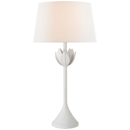 Visual Comfort Alberto 32" Large table Lamp with Linen Shade by Julie Neill Plaster White