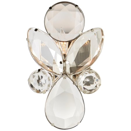 Visual Comfort Lloyd 10" Small Jeweled Sconce with Clear Crystal by kate spade NEW YORK Polished Nickel / Clear Crystal