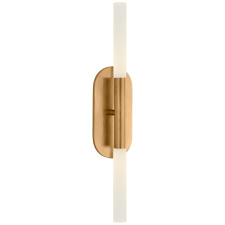 Visual Comfort Rousseau 15" Medium Bath Sconce by Kelly Wearstler Antique Burnished Brass / Etched Crystal