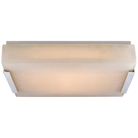 Visual Comfort Covet 14" Medium LED Flush Mount with Alabaster by Kelly Wearstler Polished Nickel