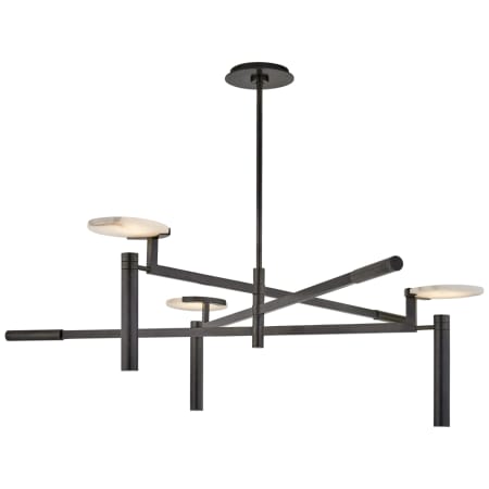 Visual Comfort Melange 45" Large Floating Disc LED Chandelier by Kelly Wearstler Bronze / Alabaster