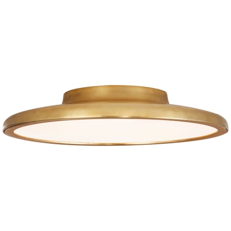 Visual Comfort Dot 14" LED Flush Mount by Peter Bristol Natural Brass