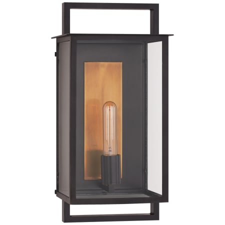 Visual Comfort Halle 18" Medium Wall Lantern with Clear Glass by Ian K. Fowler Aged Iron