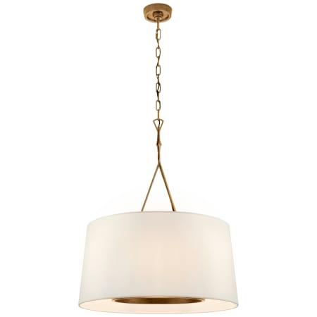 Visual Comfort Dauphine 28" Hanging Linen Shade by Studio VC Gilded Iron