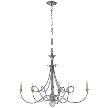 Visual Comfort Twist 36" Large Chandelier by Eric Cohler Antique Silver