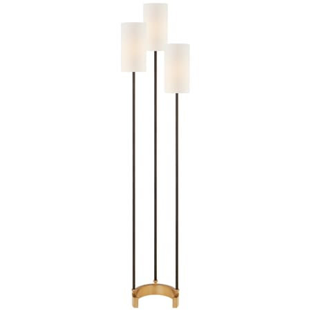 Visual Comfort Aimee 70" Floor Lamp with Linen Shades by Suzanne Kasler Bronze / Hand Rubbed Antique Brass