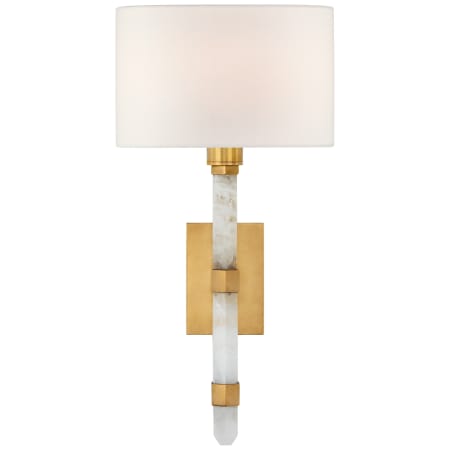 Visual Comfort Adaline 15" Small Tail Quartz Sconce by Suzanne Kasler Antique Burnished Brass