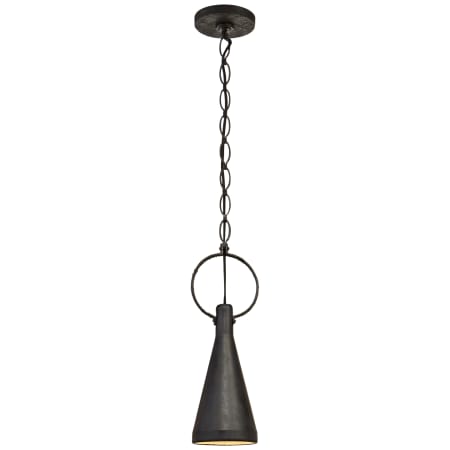 Visual Comfort Limoges 19" Small Pendant by Suzanne Kasler Natural Rusted Iron / Aged Iron