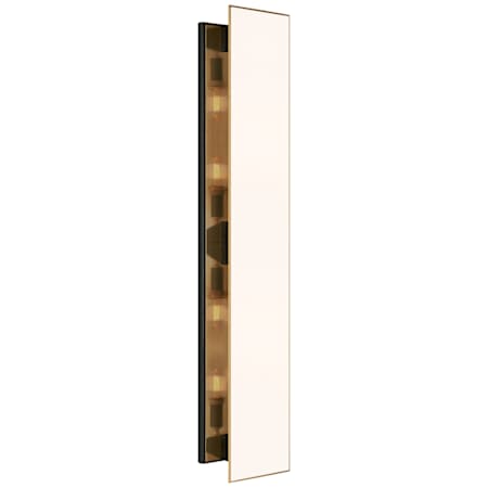 Visual Comfort Albertine 39" Large Sconce with White Diffuser by Thomas O'Brien Bronze / Hand Rubbed Antique Brass / White Glass