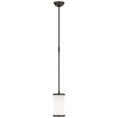 Visual Comfort Calliope 10" Mini Pendant with White Glass by Thomas O'Brien Bronze