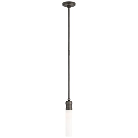 Visual Comfort Graydon 15" Petite Pendant with White Glass by Thomas O'Brien Bronze