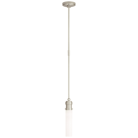 Visual Comfort Graydon 15" Petite Pendant with White Glass by Thomas O'Brien Polished Nickel