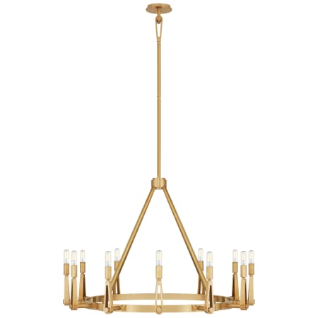 Visual Comfort Alpha 39" Grande Chandelier by Thomas O'Brien Hand Rubbed Antique Brass