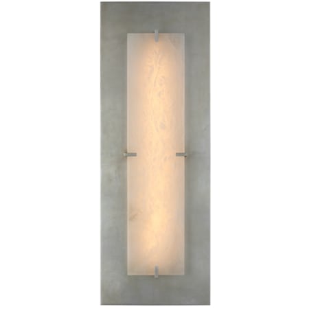 Visual Comfort Dominica 28" Tall Large Rectangle Sconce Burnished Silver Leaf / Alabaster