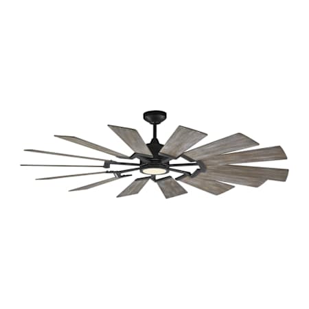Visual Comfort Prairie 62" 14 Blade Indoor / Outdoor Ceiling Fan with Remote Control Included Aged Pewter