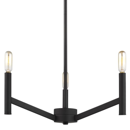 Visual Comfort Vector 3 Light 18" Wide Chandelier Midnight Black