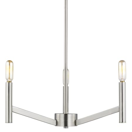 Visual Comfort Vector 3 Light 18" Wide LED Chandelier - Bulbs Included Brushed Nickel