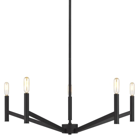 Visual Comfort Vector 5 Light 28" Wide Chandelier Midnight Black
