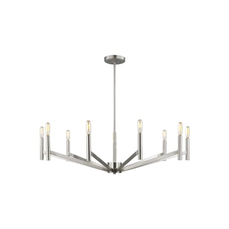 Visual Comfort Vector 9 Light 36" Wide Chandelier Brushed Nickel