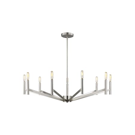 Visual Comfort Vector 9 Light 36" Wide LED Chandelier - Bulbs Included Brushed Nickel