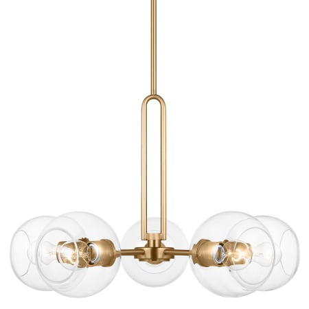 Visual Comfort Codyn 5 Light 26" Wide Chandelier with Clear Glass Shades Satin Brass