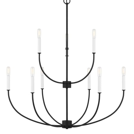 Visual Comfort Greenwich 9 Light 32" Wide Chandelier Midnight Black