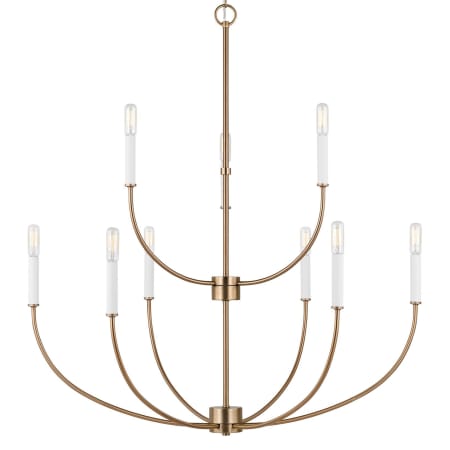 Visual Comfort Greenwich 9 Light 32" Wide Chandelier Satin Brass