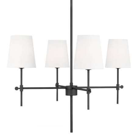 Visual Comfort Baker 4 Light 26" Wide Chandelier Midnight Black