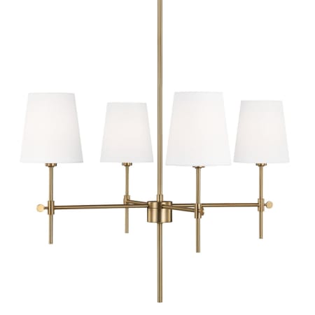 Visual Comfort Baker 4 Light 26" Wide Chandelier Satin Brass
