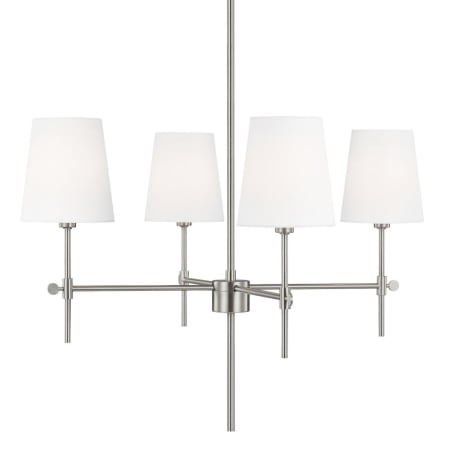 Visual Comfort Baker 4 Light 26" Wide Chandelier Brushed Nickel