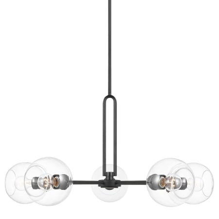 Visual Comfort Codyn 5 Light 34" Wide Chandelier with Clear Glass Shades Midnight Black