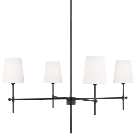 Visual Comfort Baker 4 Light 36" Wide Chandelier Midnight Black