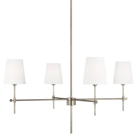 Visual Comfort Baker 4 Light 36" Wide Chandelier Antique Brushed Nickel