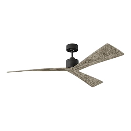 Visual Comfort Adler 60" 3 Blade Indoor / Outdoor Ceiling Fan with Remote Control Included Aged Pewter