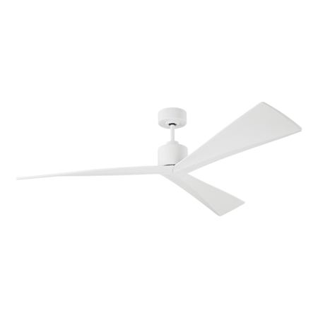 Visual Comfort Adler 60" 3 Blade Indoor / Outdoor Ceiling Fan with Remote Control Included Matte White