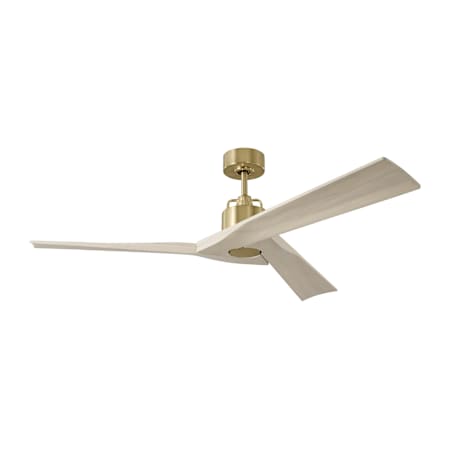 Visual Comfort Alma 52" 3 Blade Indoor Ceiling Fan Burnished Brass / Washed White Oak