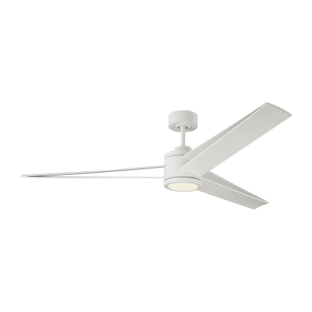Visual Comfort Armstrong 60" 3 Blade Indoor DC Motor Ceiling Fan - Remote Control and LED Light Kit Included Matte White