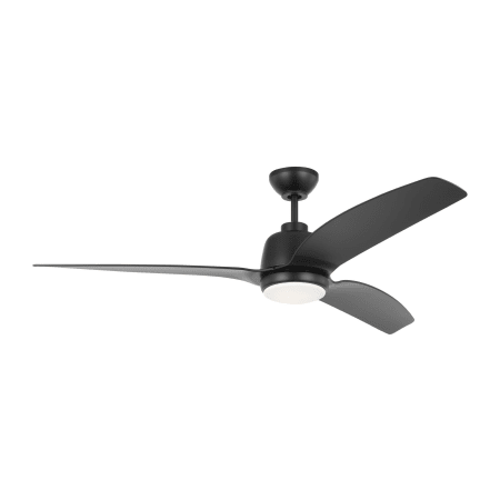 Visual Comfort Avila Coastal 60" 3 Blade Outdoor LED Ceiling Fan with Remote Included Midnight Black
