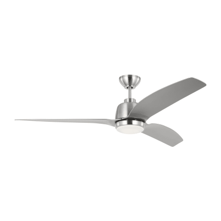Visual Comfort Avila 60" 3 Blade Indoor LED Ceiling Fan Brushed Steel