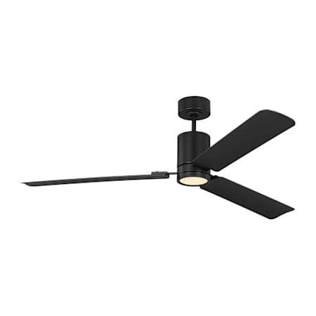 Visual Comfort Cleancut 62" 3 Blade Indoor LED Ceiling Fan Midnight Black