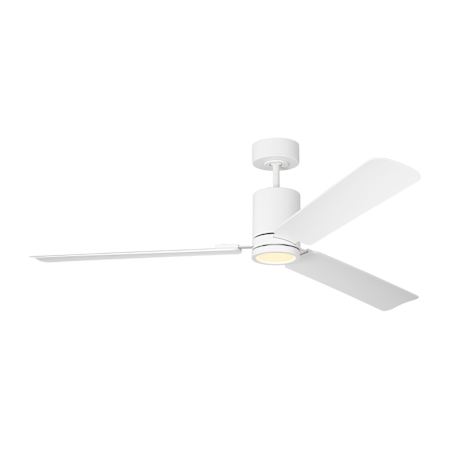 Visual Comfort Cleancut 62" 3 Blade Indoor LED Ceiling Fan Matte White