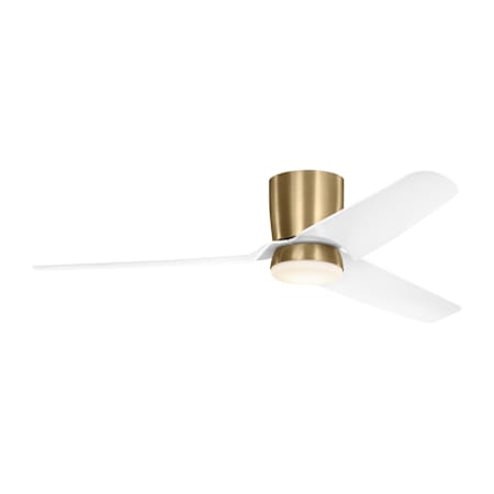 Visual Comfort Colgin 56" 3 Blade Indoor LED Ceiling Fan Satin Brass